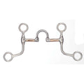 Mors correcteur à branches courtes en acier inoxydable brossé pour chevaux, de la marque Western Rawhide, 5 1/8 pouces.