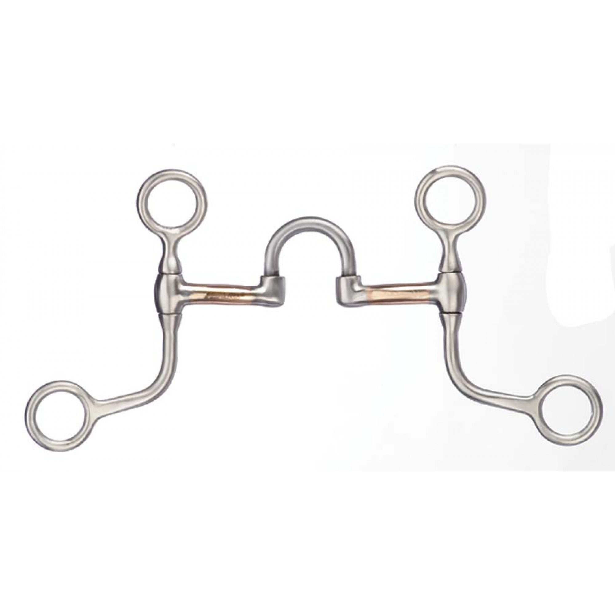 Mors correcteur à branches courtes en acier inoxydable brossé pour chevaux, de la marque Western Rawhide, 5 1/8 pouces.