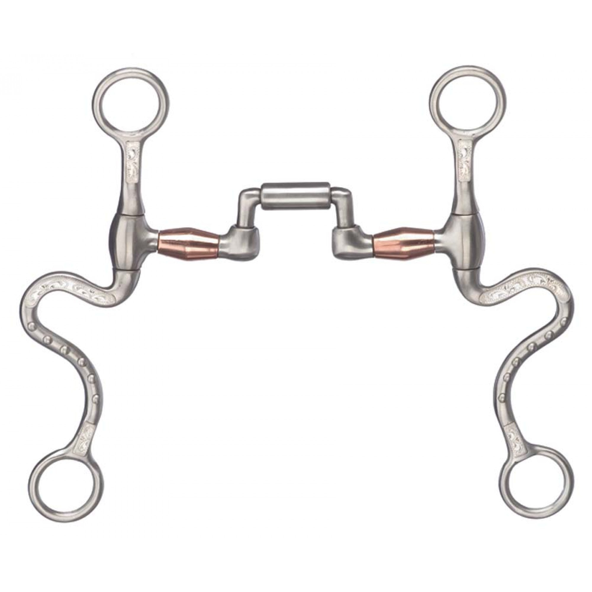 Mors de correction articulé en acier inoxydable brossé de 5 pouces par François Gauthier, bits pour équitation western.