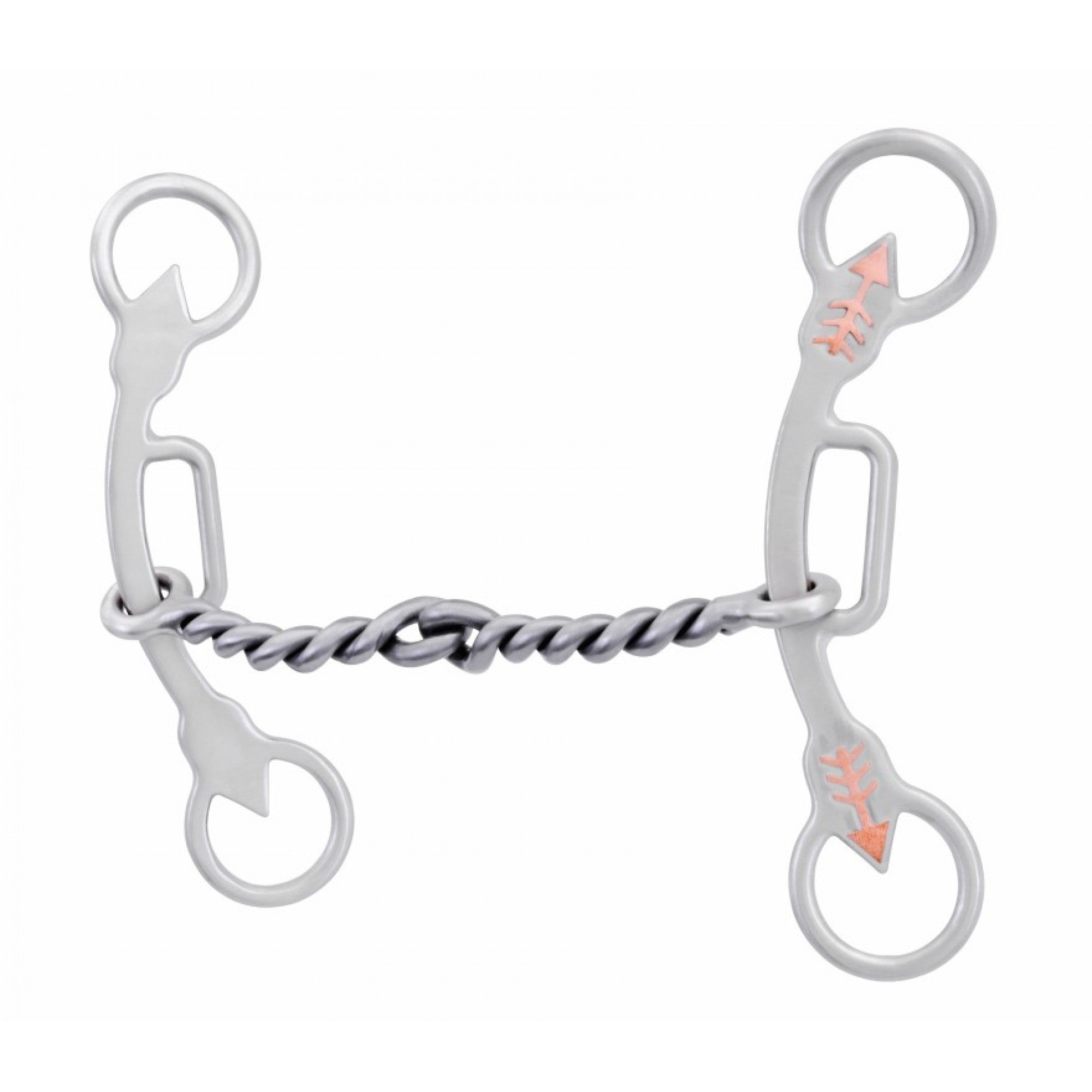 mors Emily Veillete Combo Gag Twist Doux 5 1/8 de Western Rawhide, mors pour chevaux avec design en acier robuste