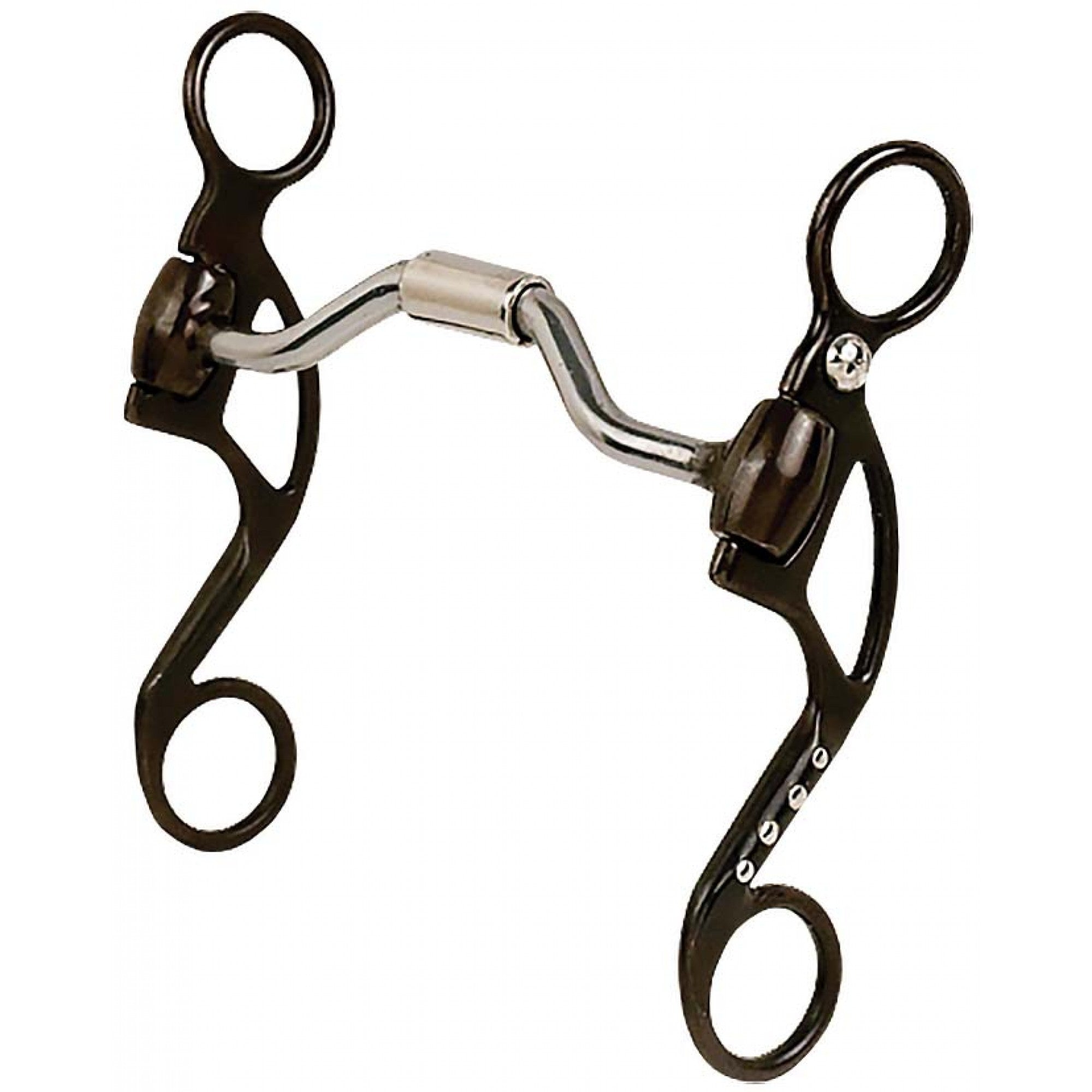 Mors futurity à fentes courtes 5-1/8 pouces de Western Rawhide, équipement de cheval pour le dressage et le contrôle.