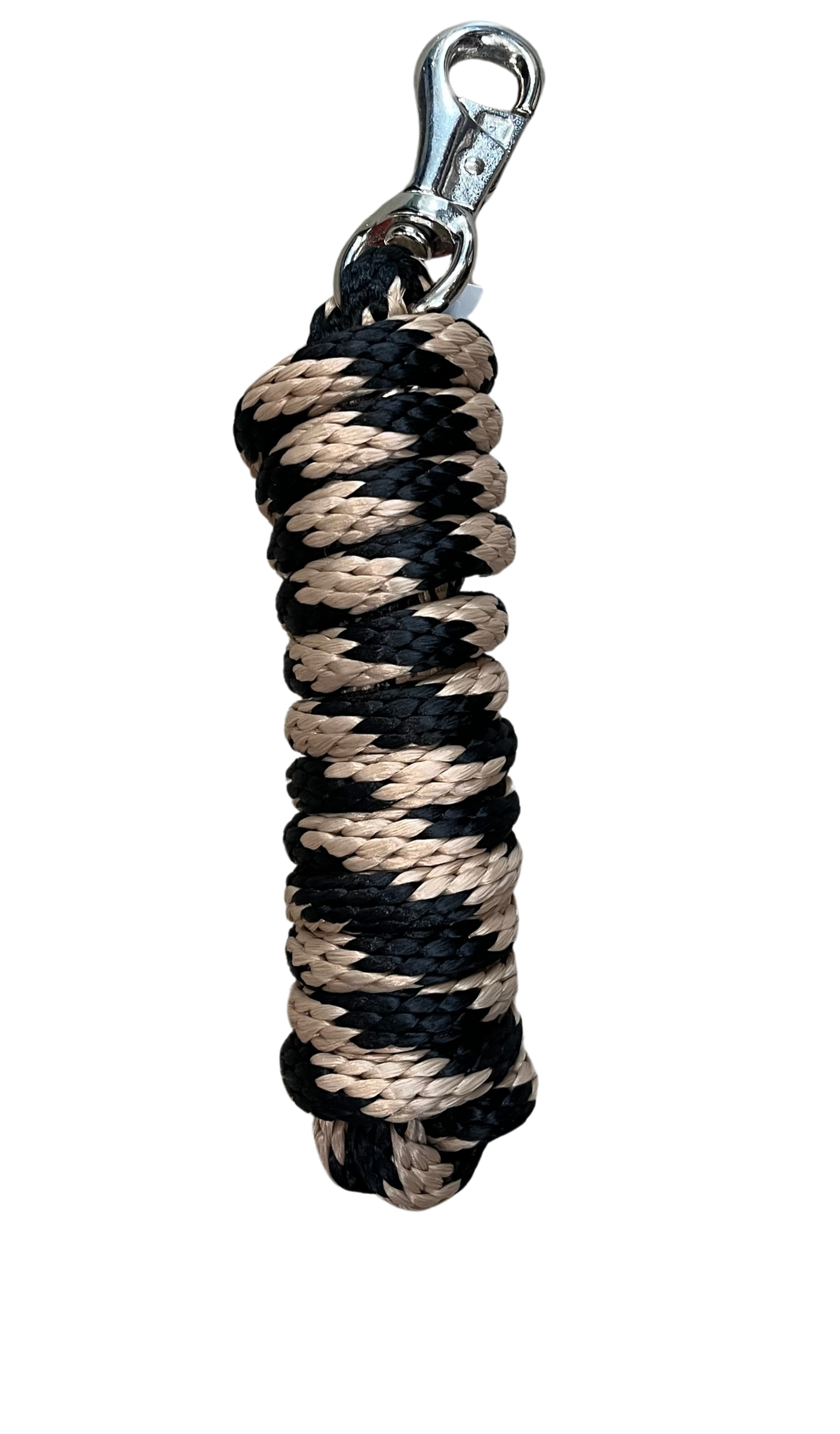 Laisse en nylon noir avec attache Bull, 10 pieds, pour licols Western Rawhide, résistante et durable pour le travail avec les chevaux.