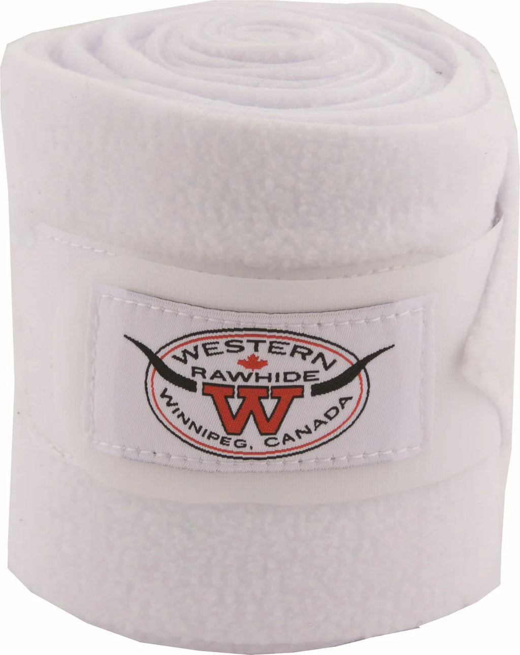 Polo Western Rawhide blanc, équipement de cheval anti-pilling, conçu pour le cuir robuste et durable, adapté aux activités équestres.