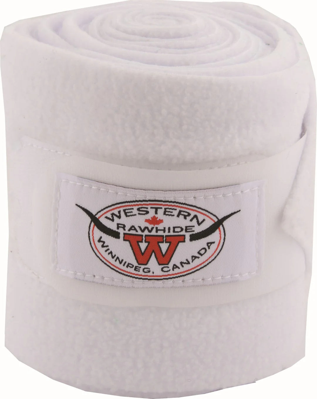 Polo Western Rawhide blanc, équipement de cheval anti-pilling, conçu pour le cuir robuste et durable, adapté aux activités équestres.