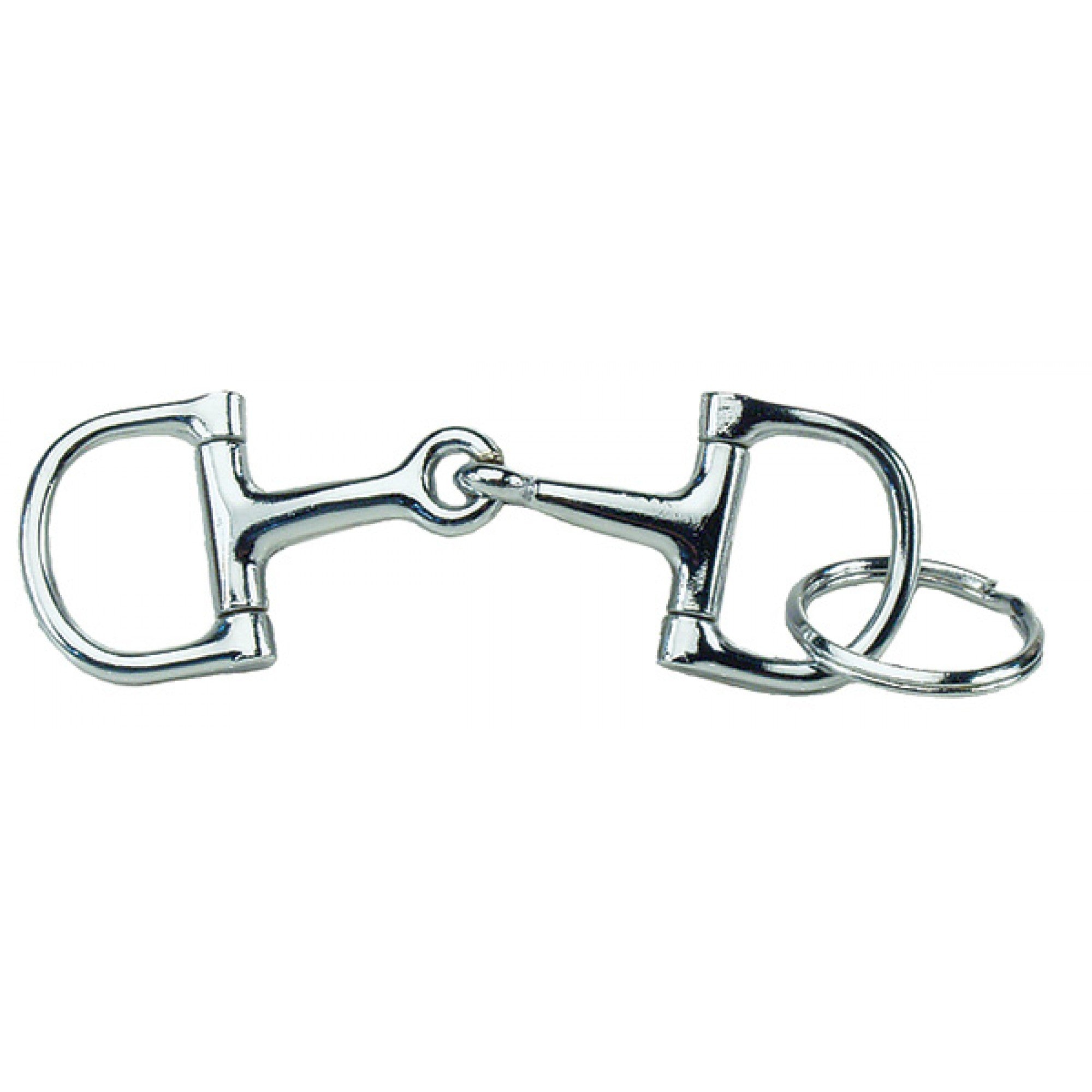 Porte-clés en forme de mors en D de la marque Western Rawhide, en métal argenté, avec détails visibles sur le design.