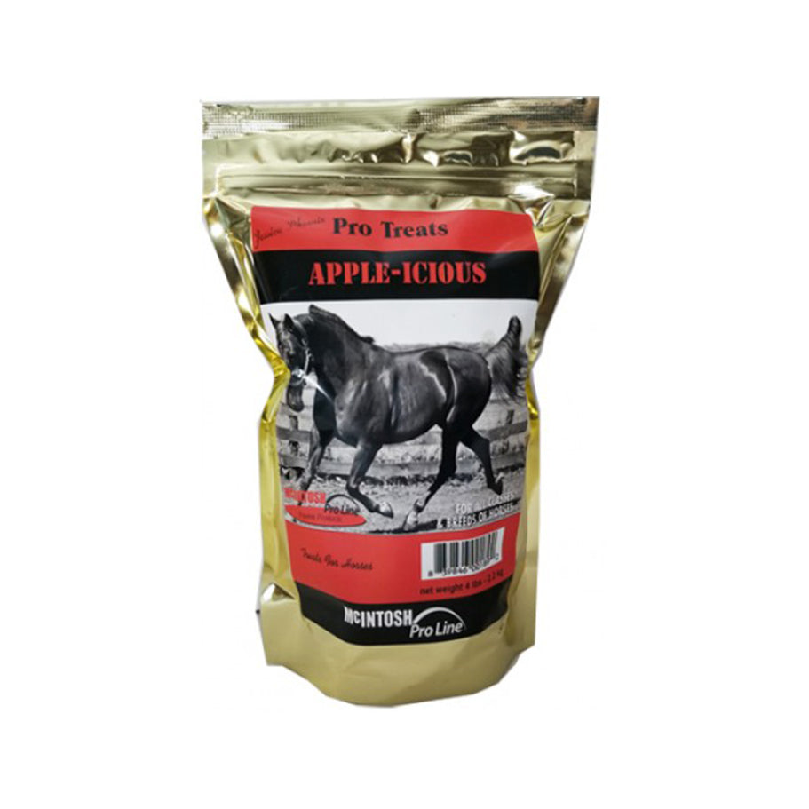 Friandises pour chevaux McIntosh Pro de Centurion Supply, 454 g, en sachet avec pommes pour le bien-être équin.