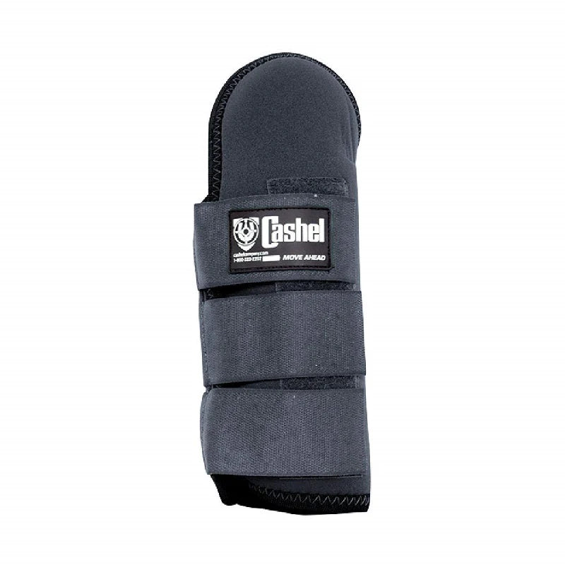 Protège-queue noir pour équitation, accessoire de la marque Equibrand, en tissu résistant et ajustable pour chevaux.
