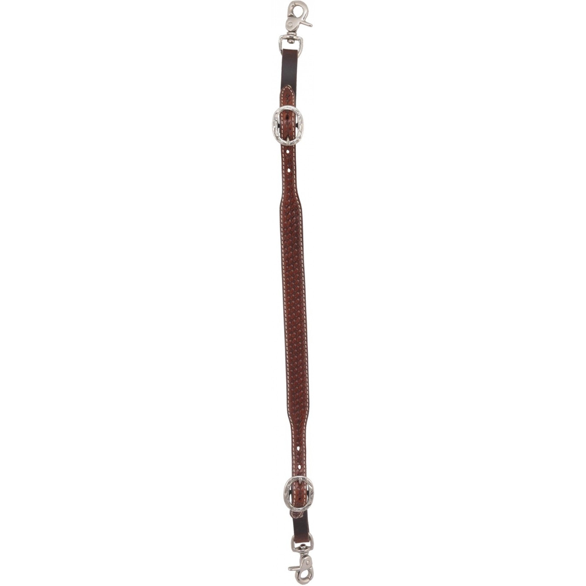 Releveur de bricole Country Legend en motif basket, couleur chestnut, équipement de cheval Western Rawhide.