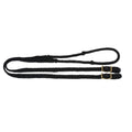 Rênes de baril tressés noirs pour cheval, équipement western de Western Rawhide, avec détails tressés en cuir solide.