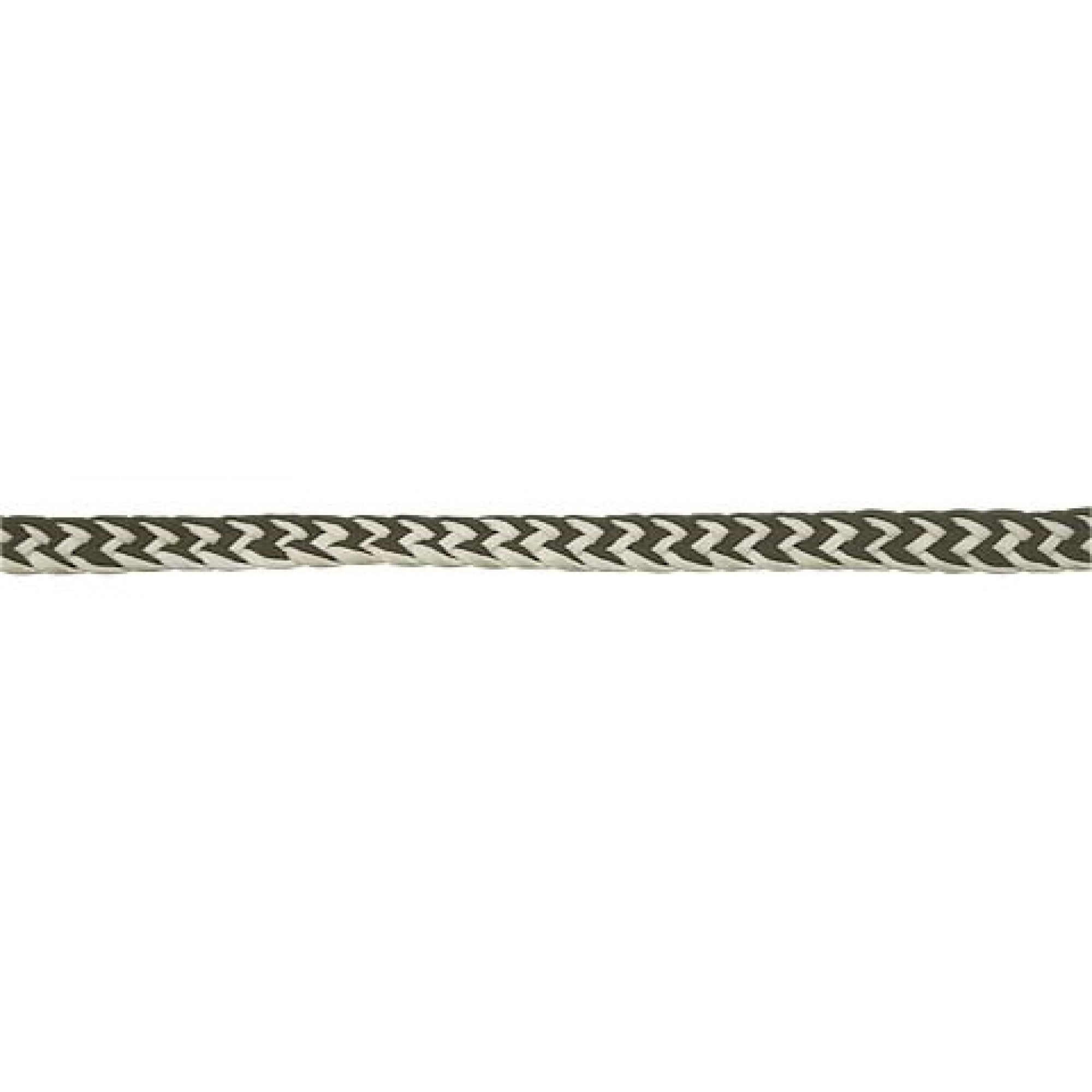 Rênes tressés avec nœuds pour cheval, couleur noir et blanc, équipement Western Rawhide, détails tressés et nœuds visibles.