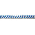 Rênes tressées bleues et blanches pour équipement de cheval, de la marque Western Rawhide, avec texture tressée visible.