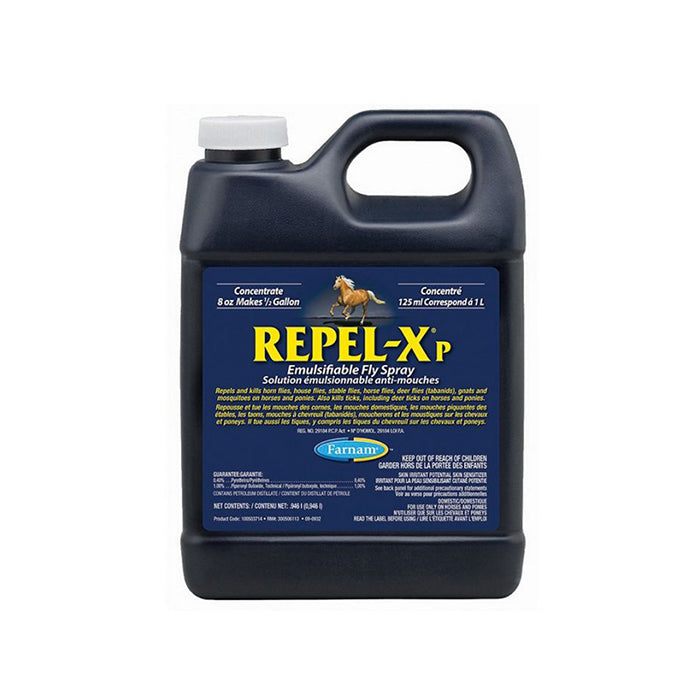 Flacon de 946 ml de concentré Repel-Xp de Farnam, un soin efficace pour repousser les insectes et les parasites.