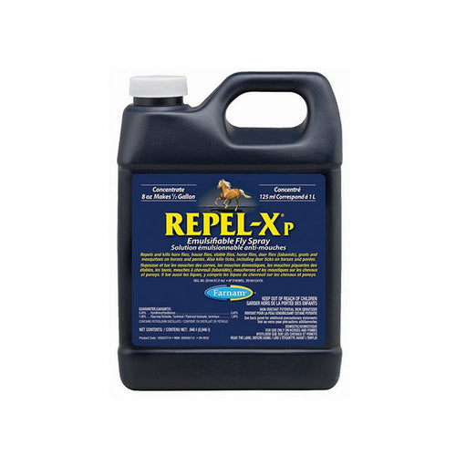 Flacon de 946 ml de concentré Repel-Xp de Farnam, un soin efficace pour repousser les insectes et les parasites.