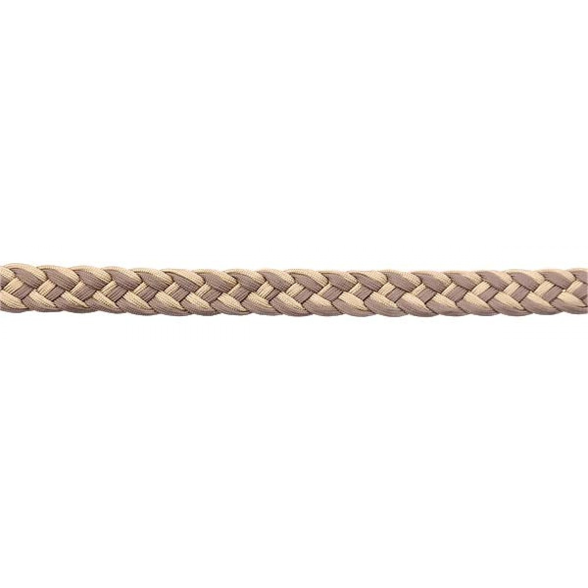 Rênes tressés pour cheval, brun et tan, équipement Western Rawhide, montrant les détails des rênes en cuir tressé.