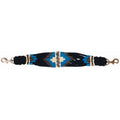 Releveur de bricole en mohair noir et turquoise pour équipement de cheval, marque Western Rawhide, avec poignée résistante.