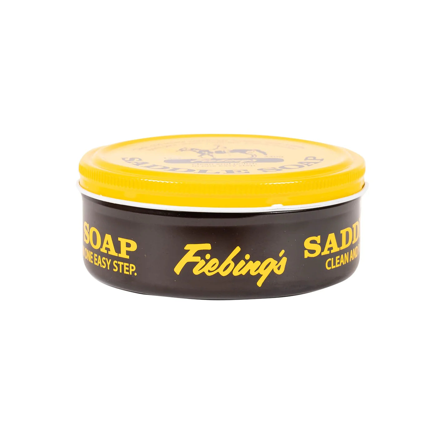 Savon à selle Fiebing's jaune de 340 g, pour l'entretien de l'équipement du cheval, avec logo de la marque ES Sellerie Western
