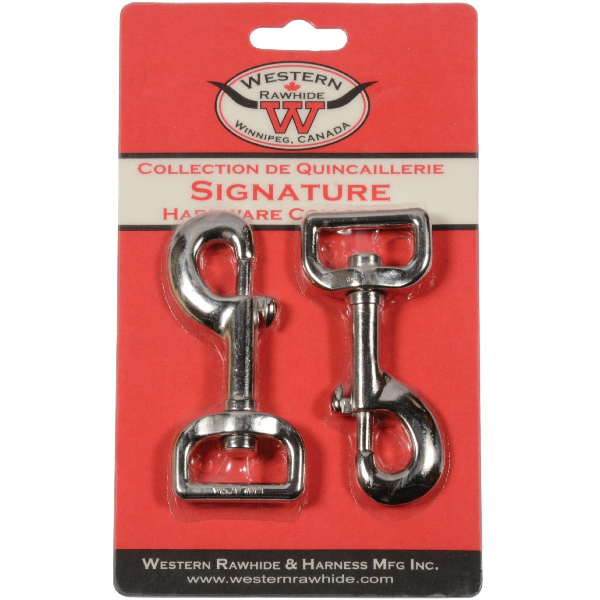 Bouton-pression en zinc chromé de 2,5 cm pour accessoires Western Rawhide, visible sur l'image.