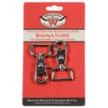 Paquets de 2 accessoires SNAP en nickel plaqué de 1 pouce, fabriqués par Western Rawhide, visibles en image.