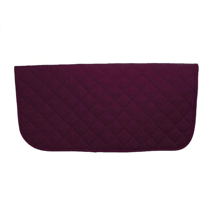 Sous-tapis de selle matelassé Western Rawhide, 30x30 pouces, en tissu bourgogne avec rembourrage confortable pour cheval.