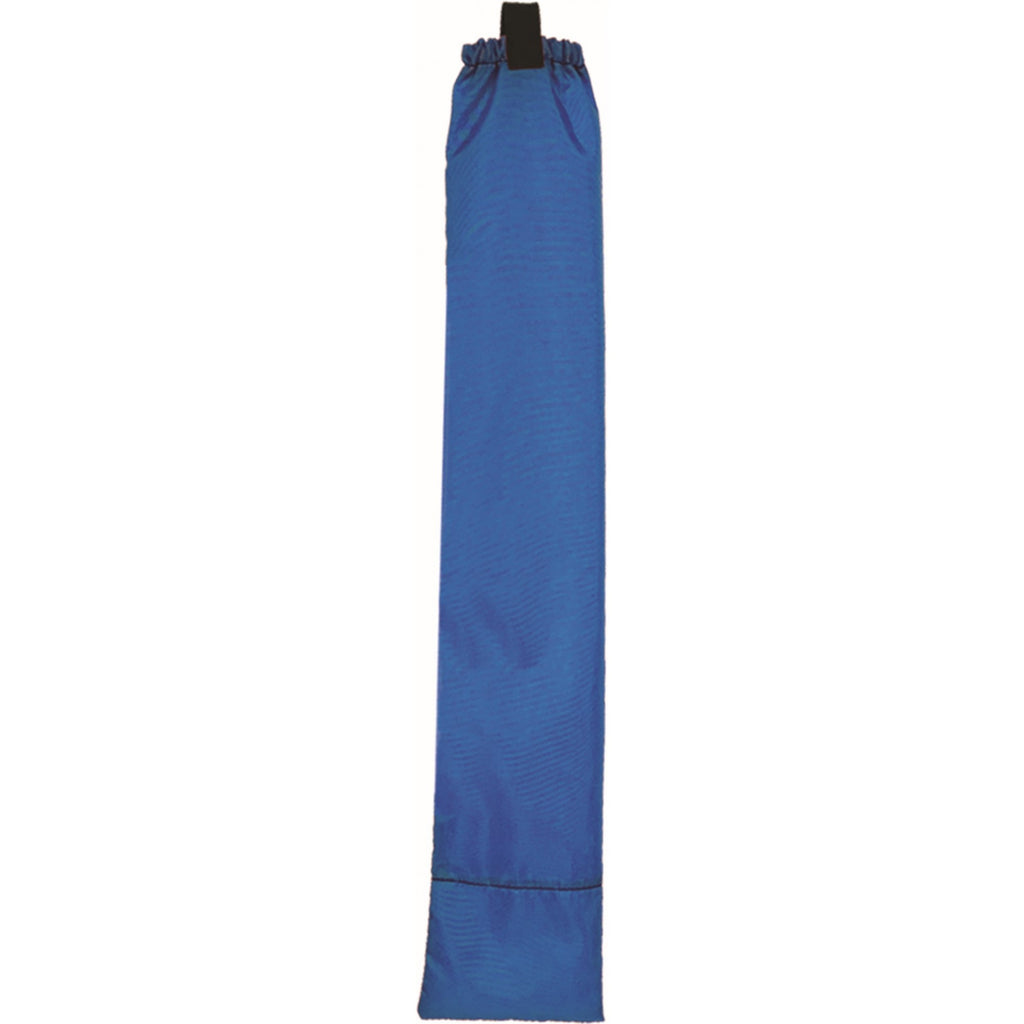 Sac à queue en nylon bleu pour l’équipement du cheval, fabriqué par Western Rawhide, affichant une queue de cheval en nylon robuste.