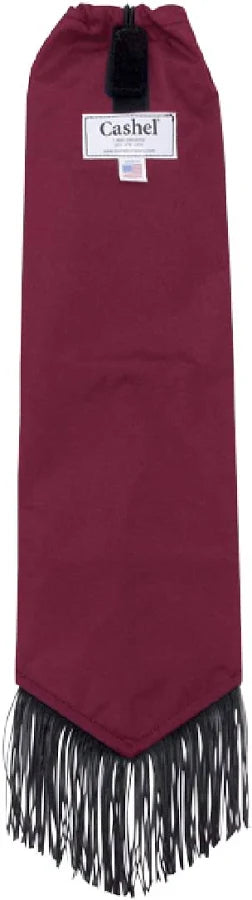 Sac à queue rouge pour chevaux, accessoire équestre de la marque Equibrand, avec boucle et finition soignée.