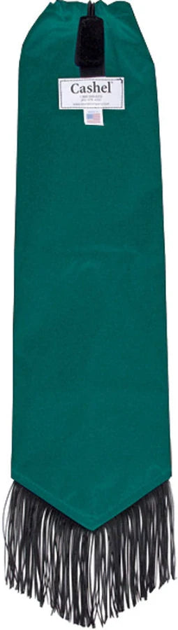 Sac à queue vert Cashel de la marque Equibrand, accessoire d'équitation avec une longue queue en tissu vert.