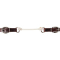 Gourmette en corde en latigo pour équitation, accessoire de la marque Martin Saddlery, montre la sangle de gourmette robuste et élégante.