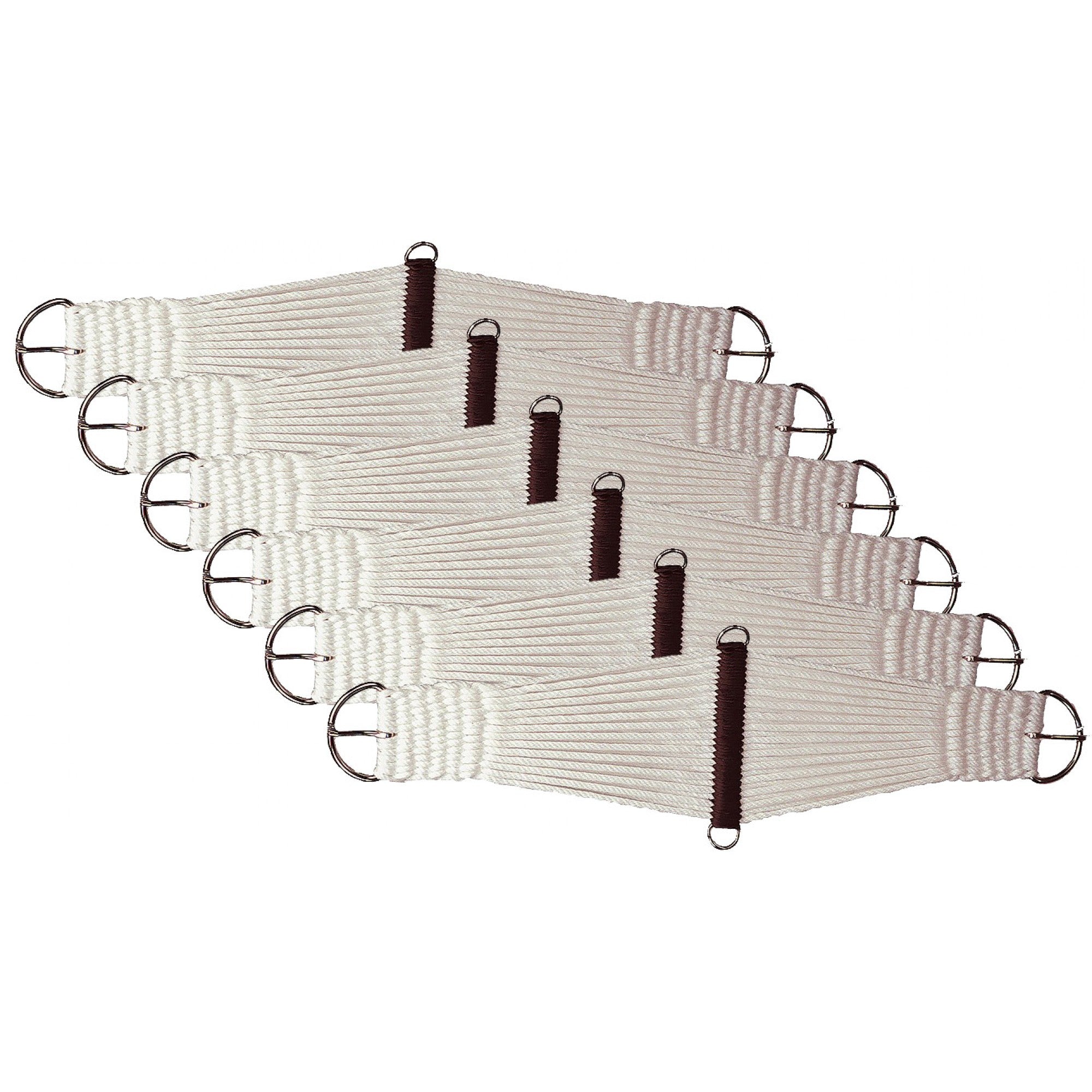 Sangle Roper Western Rawhide pour équipement de cheval, en cuir robuste, montrée sur un cheval avec fixation solide.