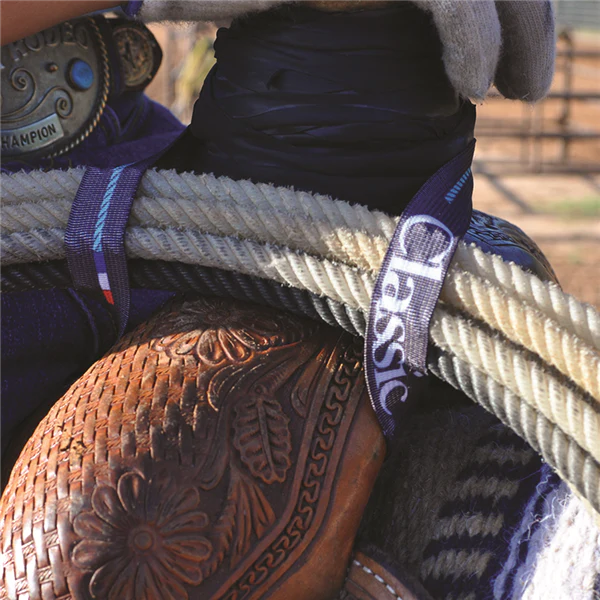 Courroie élastique pour lasso classique, accessoire de la marque Equibrand, avec sangle flexible pour le travail équestre.