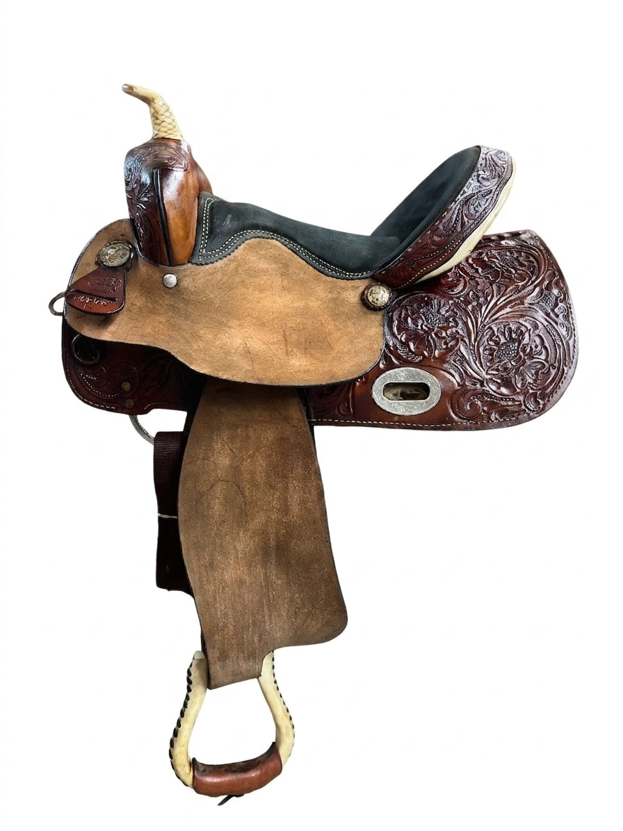 Selle western de baril usagée - Billy Cook
