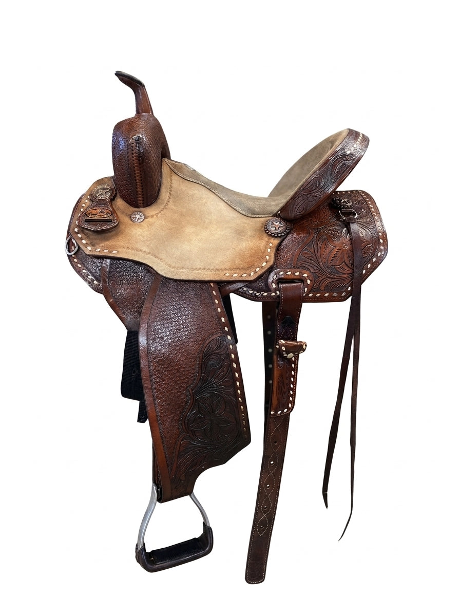 Selle western de baril usagée - Seven Saddle