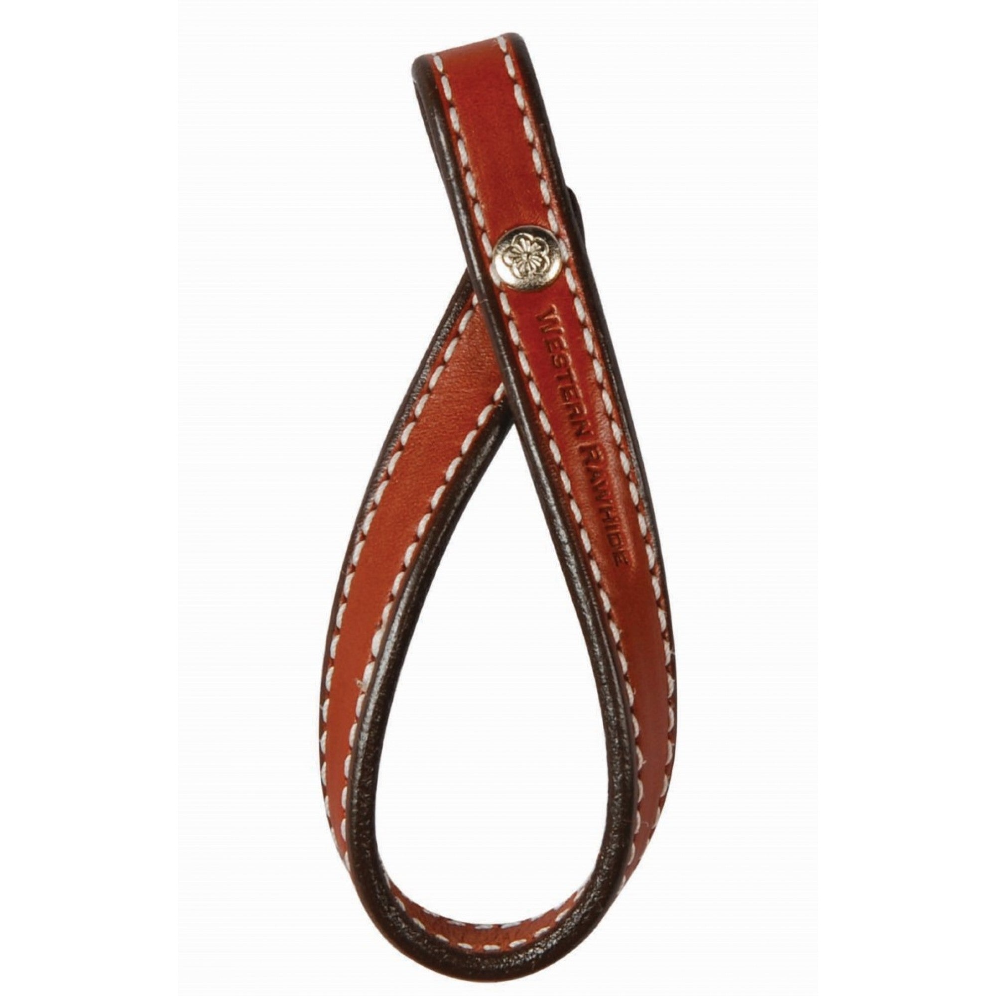 Soutien pour tie down Western Rawhide, accessoire robuste en cuir pour chevaux, avec fixation solide et design pratique.