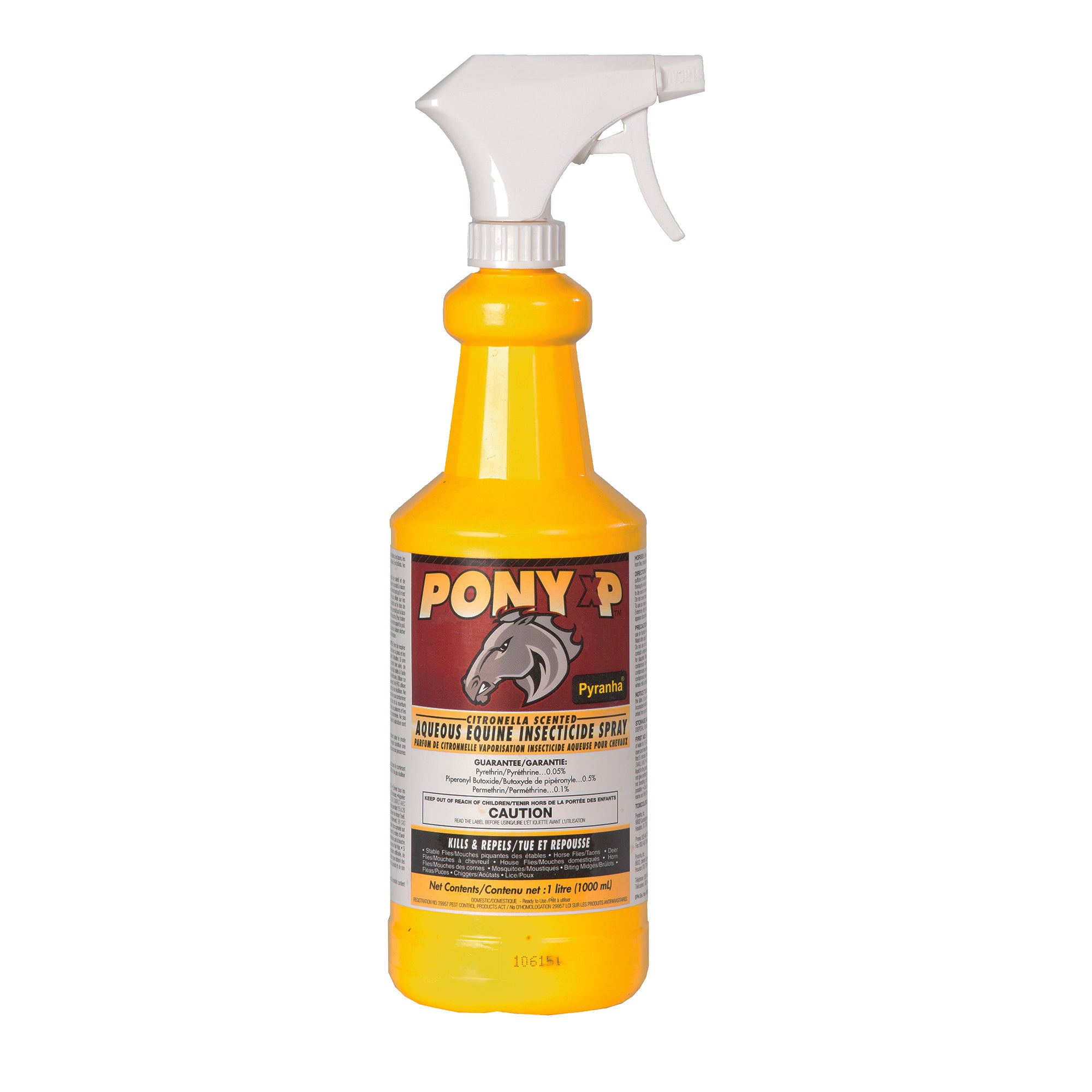 Aerosol anti-mouches pour chevaux Pony XP de Centurion Supply, en spray, destiné à repousser les insectes et protéger les chevaux.