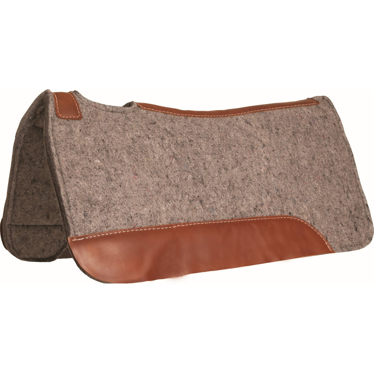 Tapis de selle en feutre gris Mustang Western Rawhide, dimensions 32x31x1 pouces, accessoire d'équitation.