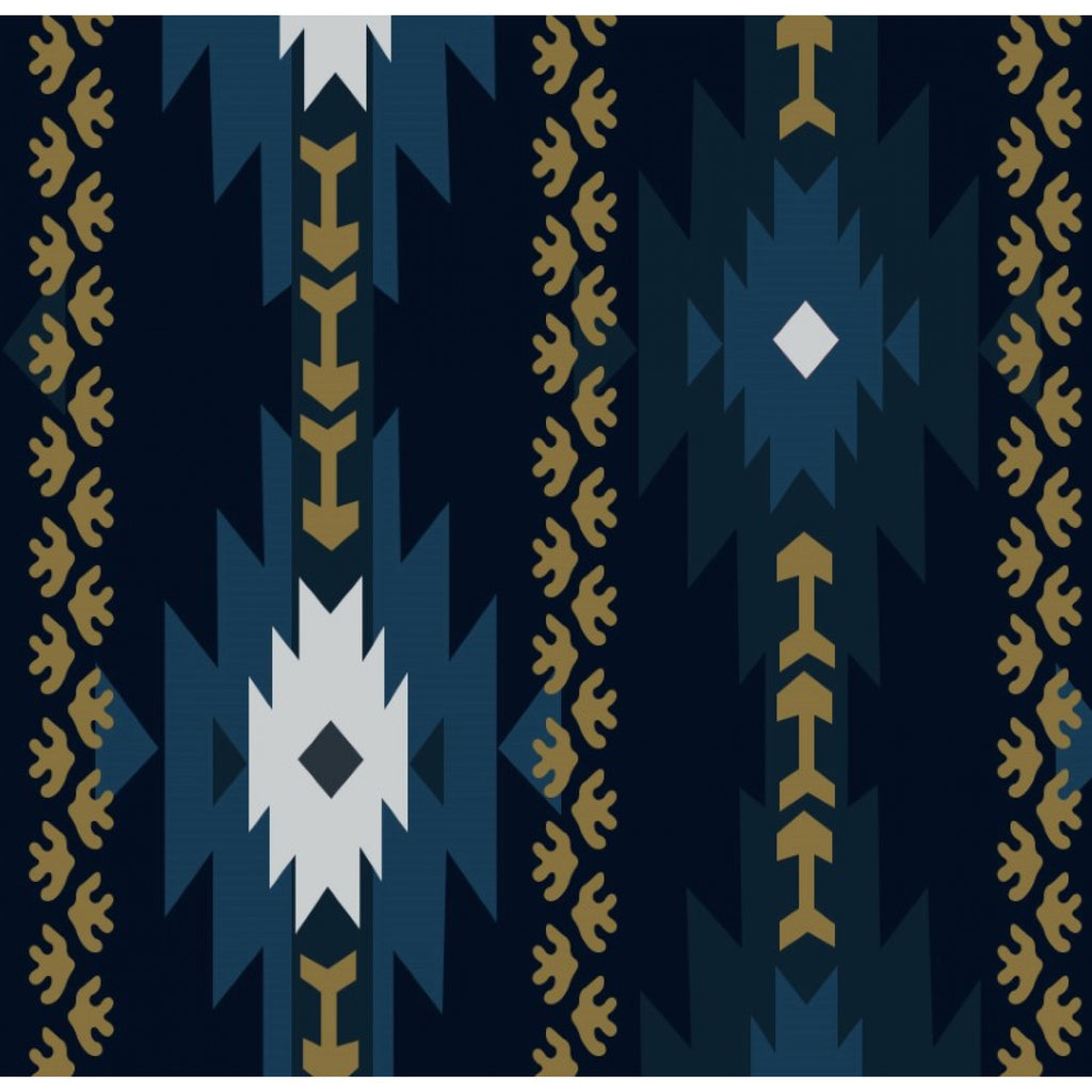 Tapis de selle Western Rawhide Country Legend en laine bleue marine, conçu pour l’équipement du cheval.