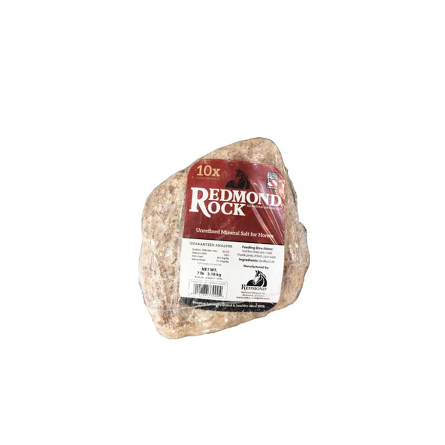 Pierre de sel Redmond Rock Salt 7 lb pour chevaux, accessoire Centurion Supply