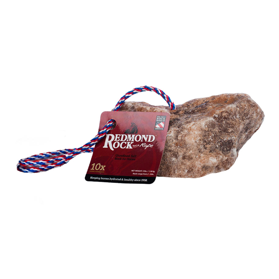 Redmond Rock on a Rope 3 lb | Pierre de sel pour chevaux