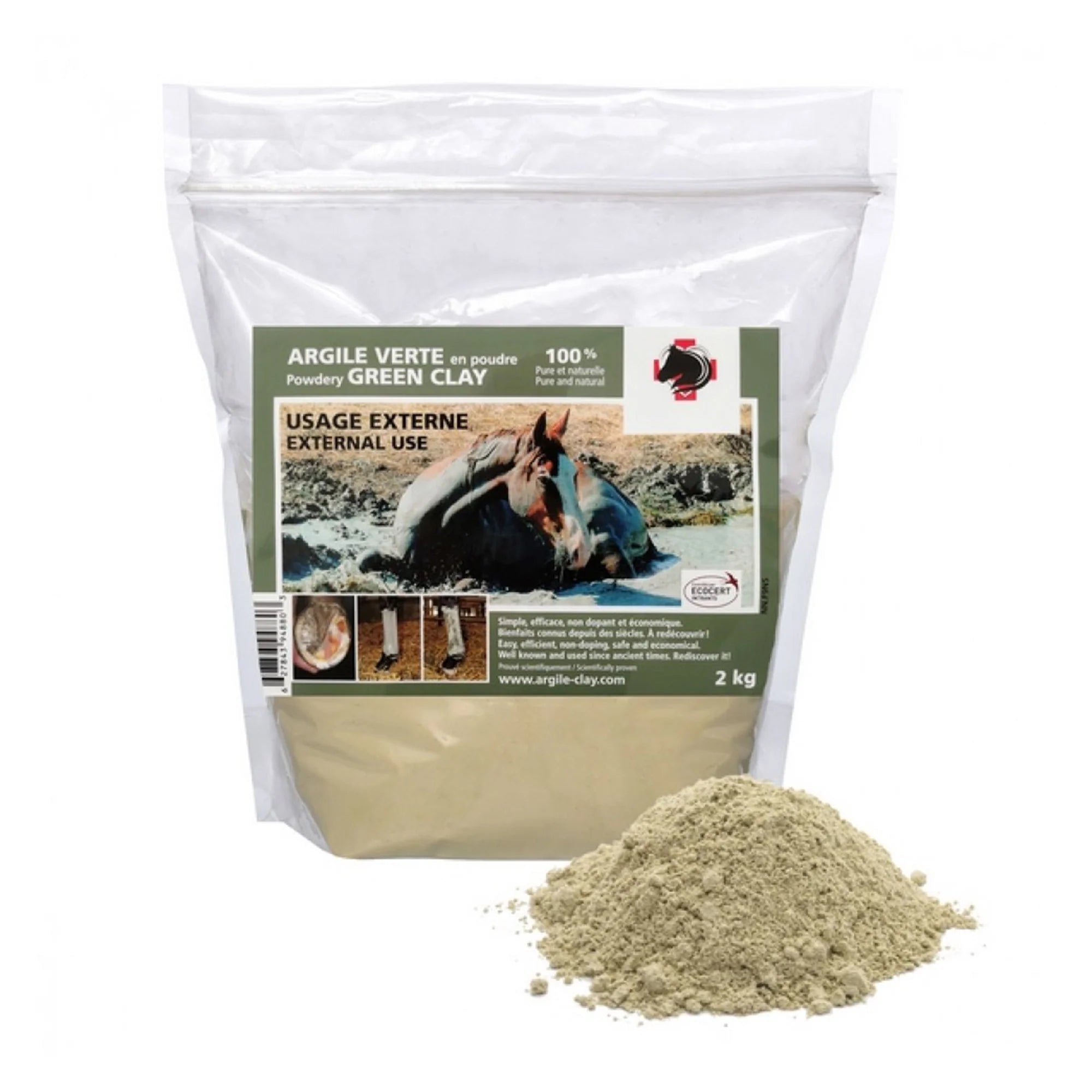 Argile Verte pour Soin Externe | Argile pour animaux 2kg