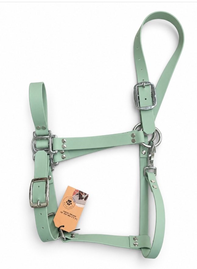 Licou en Biothane uni de la marque ES Sellerie Western, accessoire pour animaux, couleur simple et résistante.