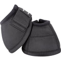 Cloche No-Turn Dyno noire pour chevaux, fabriquée par Equibrand, en plastique durable, avec design ergonomique.