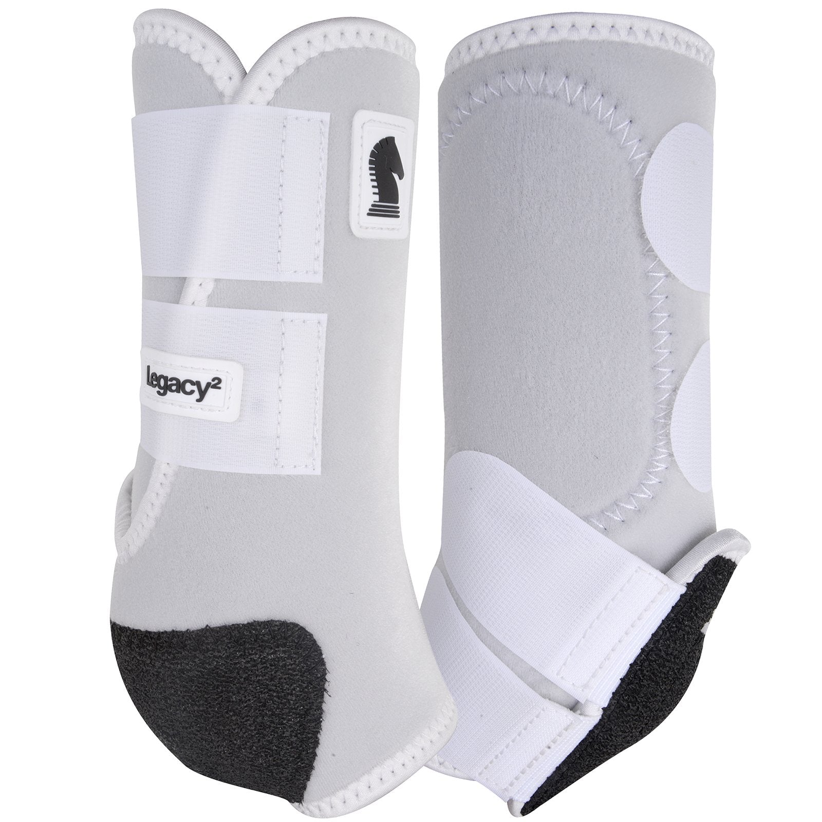 Guêtres avant Legacy2 blanches pour chevaux, taille médium, accessoires équestres de la marque Equibrand.