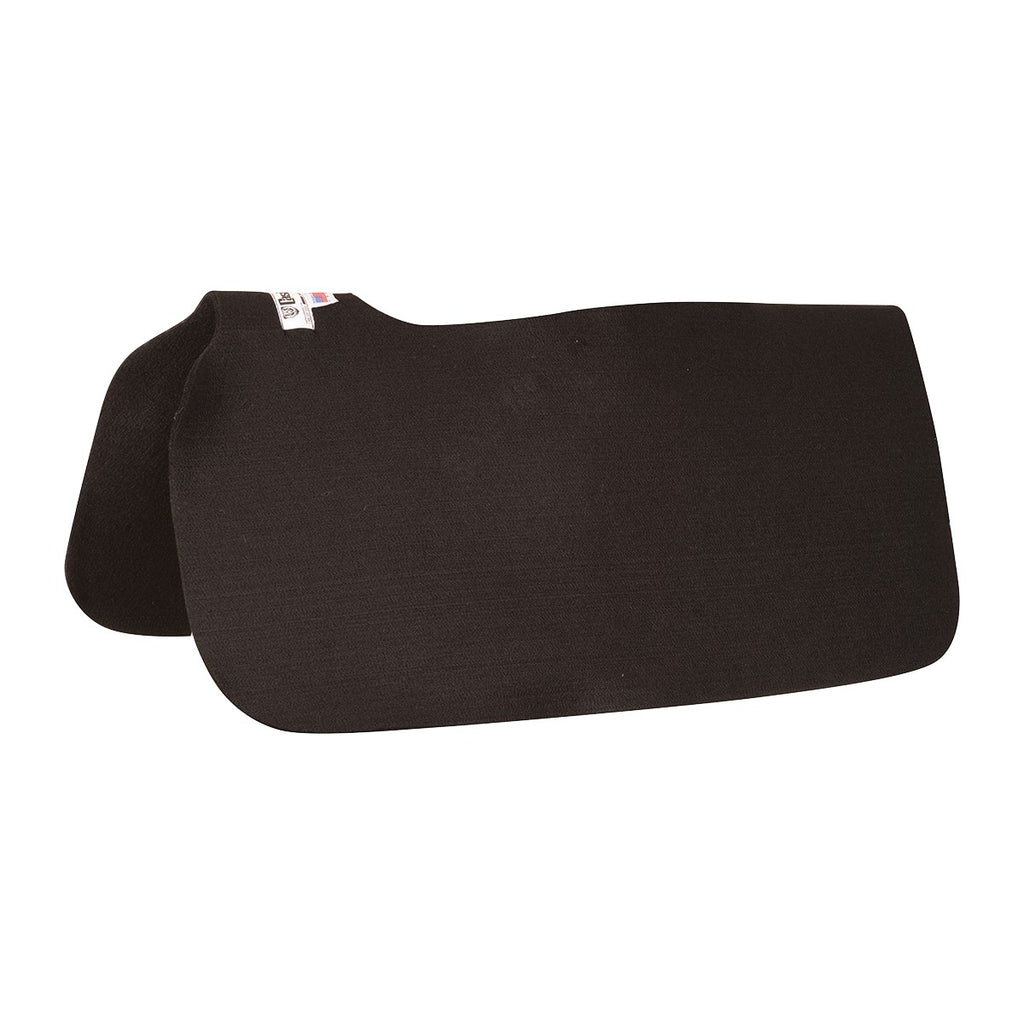 Sous-tapis western feutré noir 1/4" de la marque Equibrand, accessoires pour selle western, tissu épais et durable.