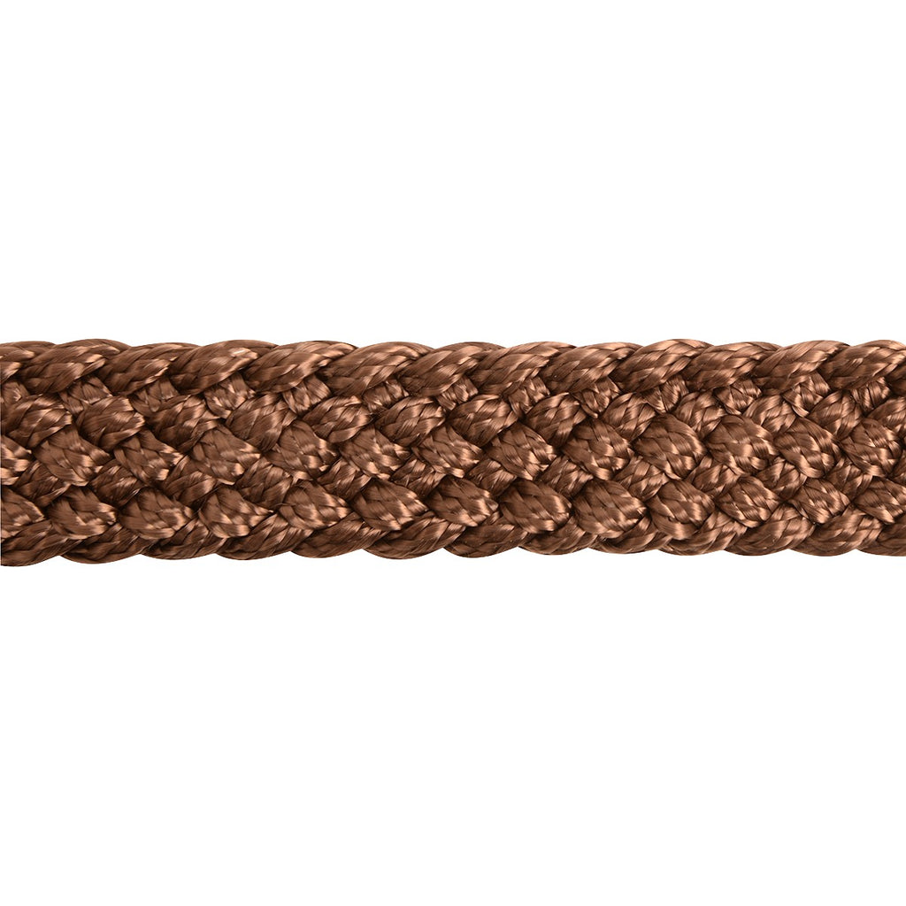 Licou en corde tressé avec laisse de 9' Brun