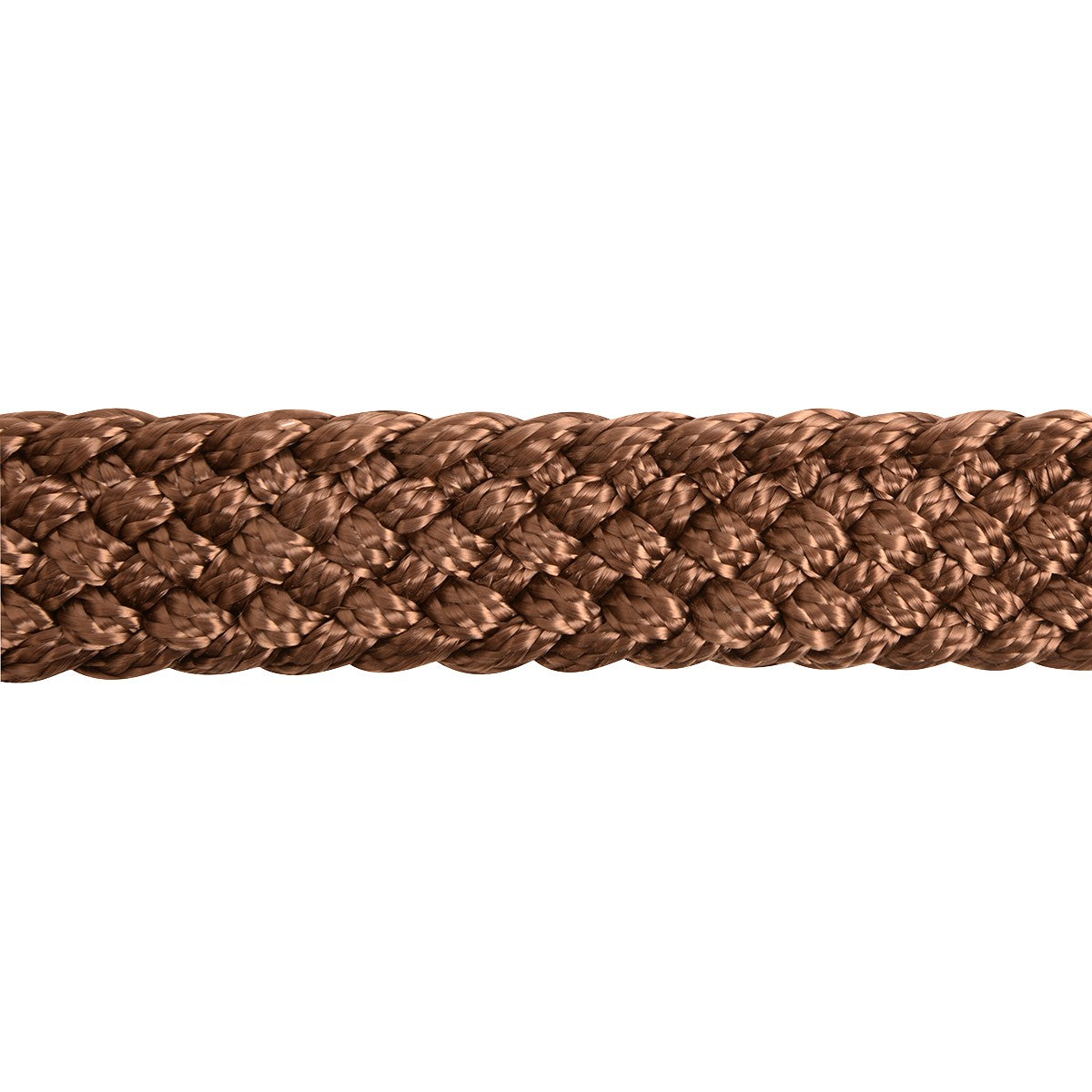 Licou en corde tressé avec laisse de 9' Brun