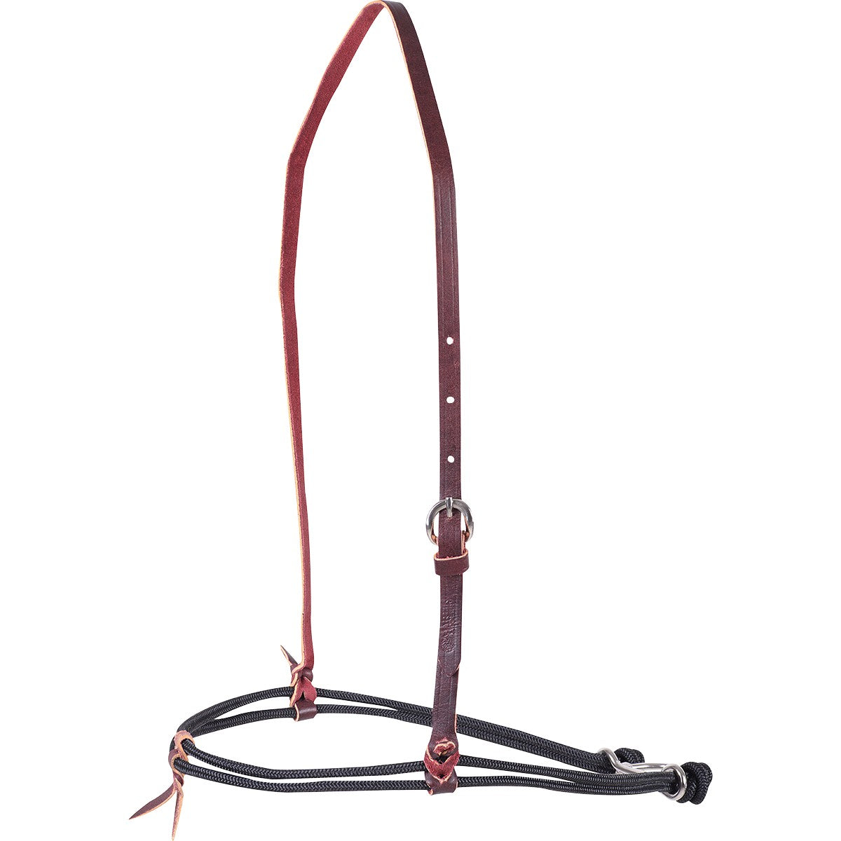 Muserolle Tie-Down double en corde de nylon pour chevaux, accessoires équestres de la marque Equibrand, fixation solide et durable
