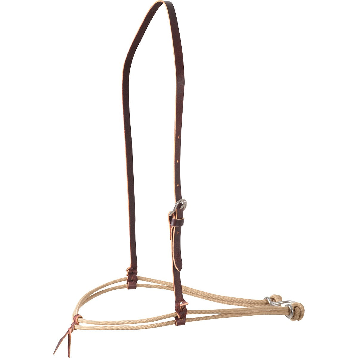 Muserolle Tie-Down double en corde de nylon Equibrand, accessoire équestre pour fixer et stabiliser la tête du cheval.