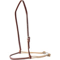 Muserolle Tie-Down double en corde de nylon naturelle pour chevaux, accessoire thermorétractable, marque Equibrand.