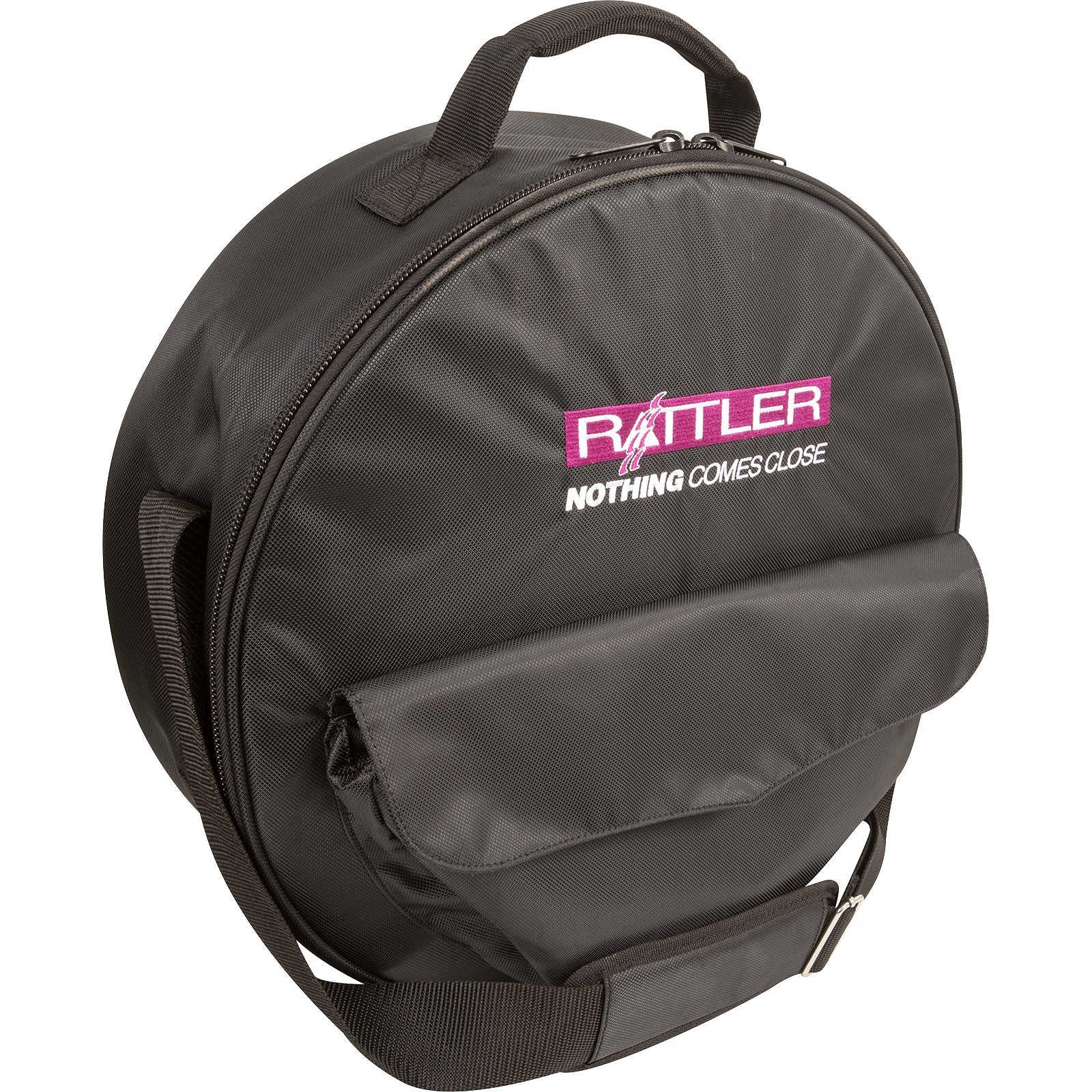 Sac à ropes breakaway Equibrand en tissu noir avec fermeture sécurisée, conçu pour l'équitation et la sécurité.