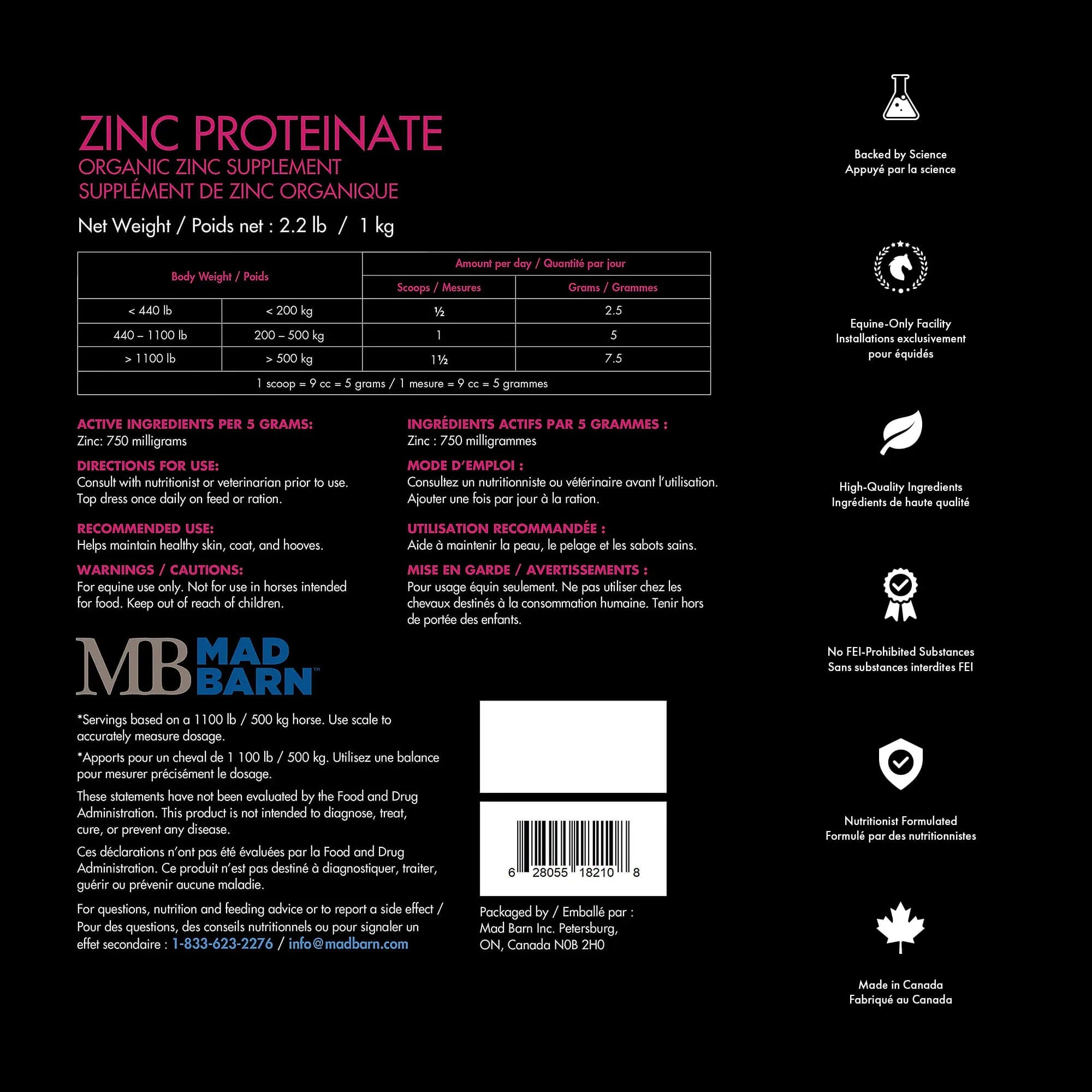Zinc 1kg - Madbarn